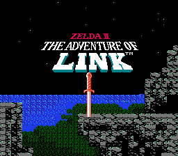 Zelda II: The Adventure of Link title screenshot